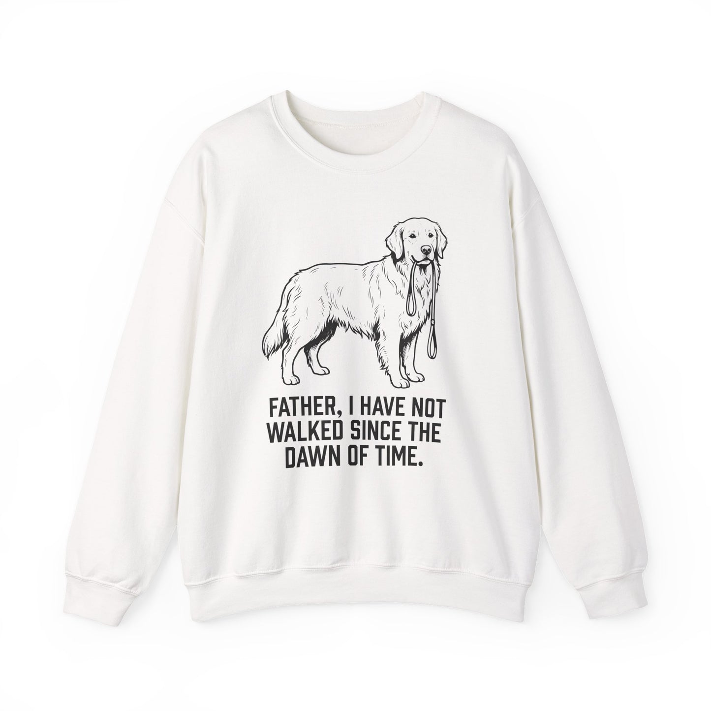 Walking Goldie Father Crewneck Sweatshirt White