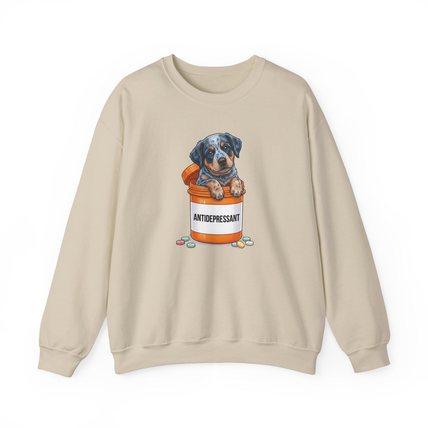 Blue Heeler Antidepressant Crewneck Sweatshirt