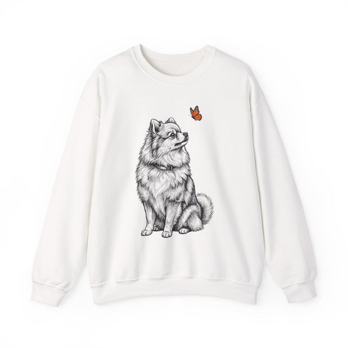 Pomeranian Butterfly Crewneck Sweatshirt