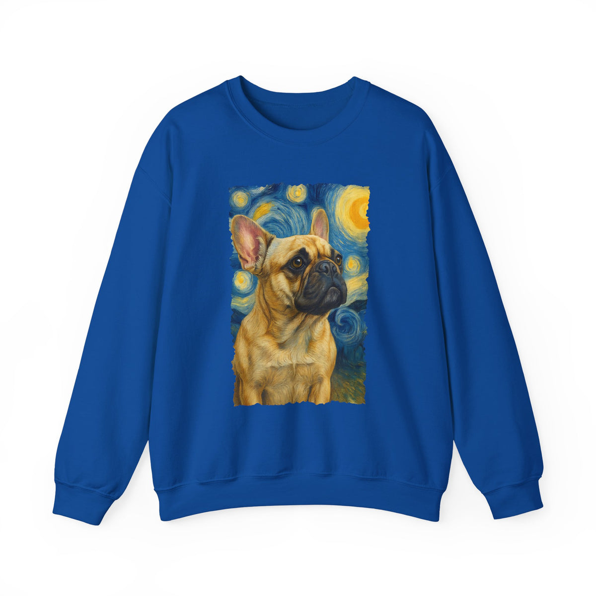 French Bulldog van Gogh Crewneck Sweatshirt Royal