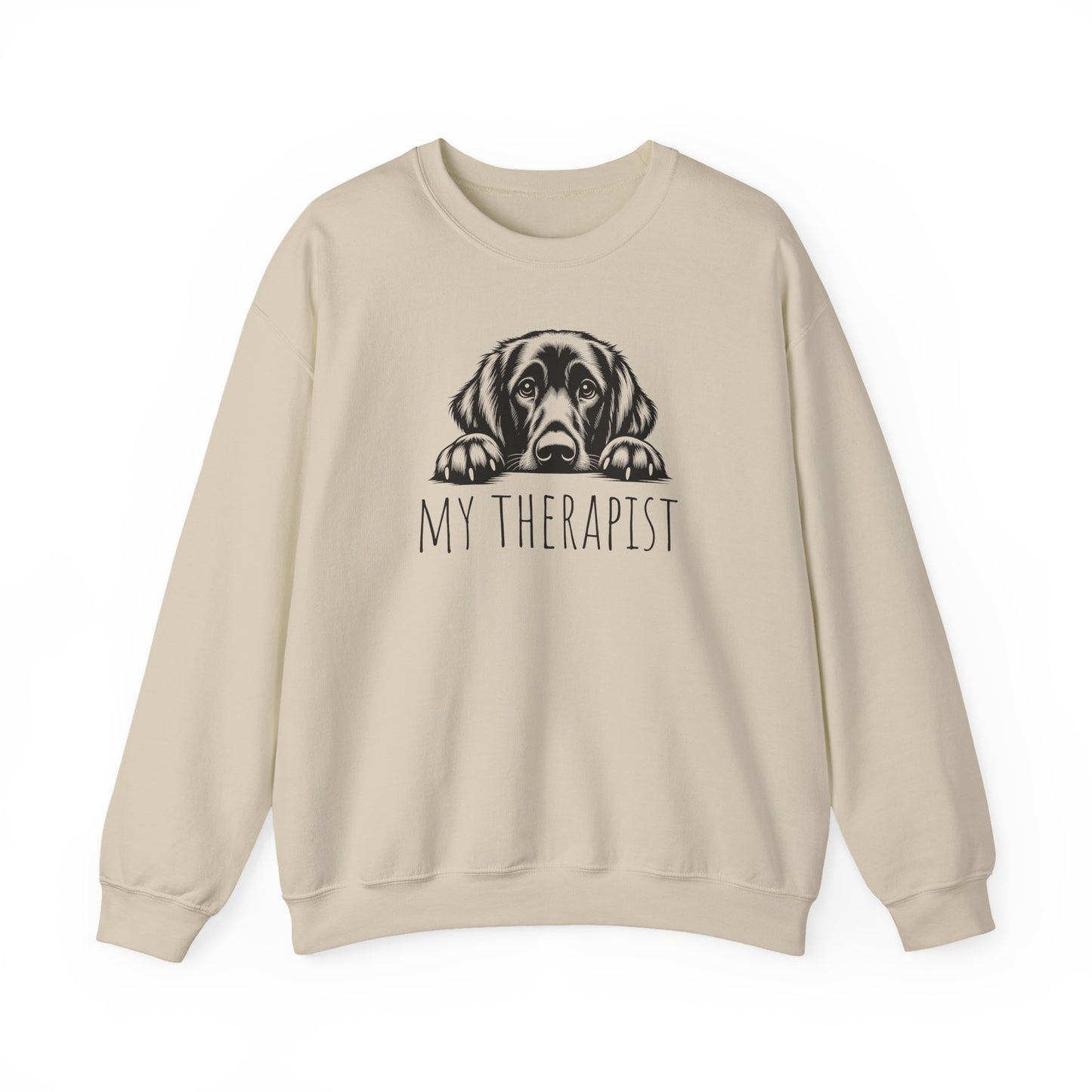 Flat Coated Retriever My Therapist Crewneck Sweatshirt