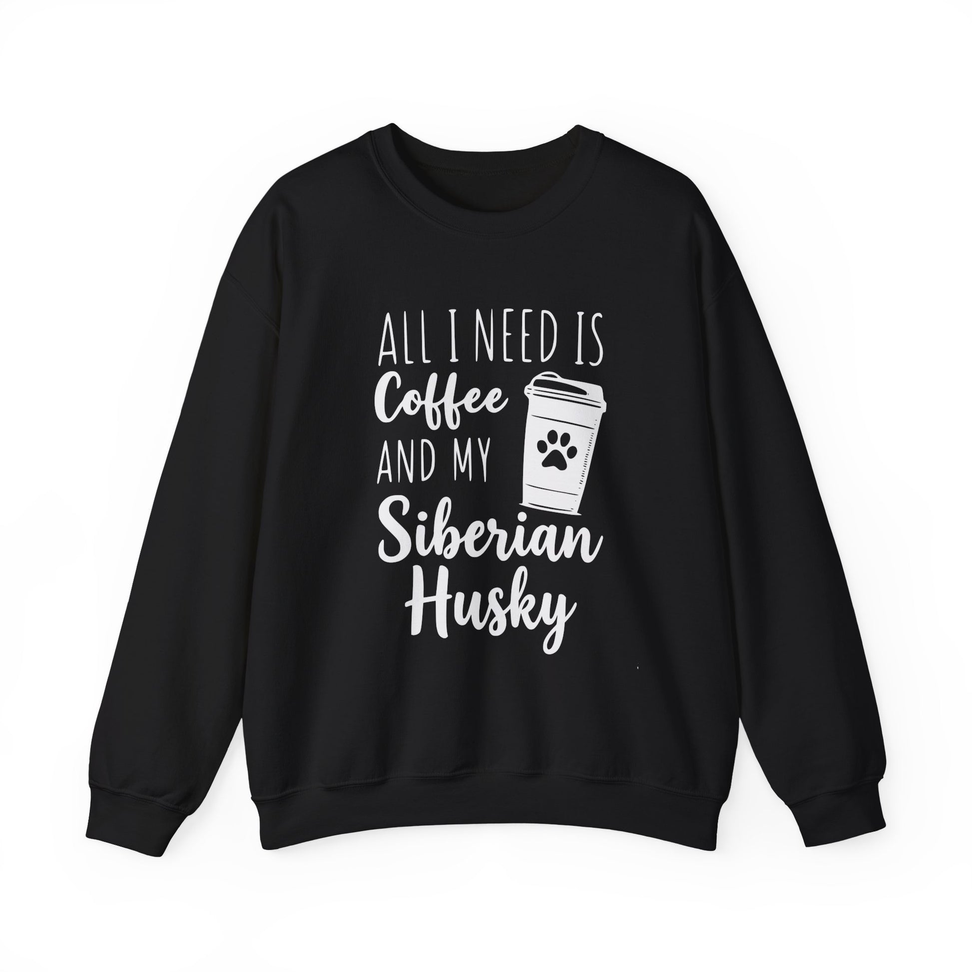 Husky Coffee Crewneck Sweatshirt Black