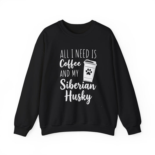Husky Coffee Crewneck Sweatshirt Black