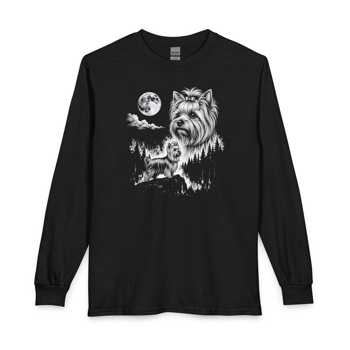 Yorkshire Terrier Moonlight Long Sleeve Black