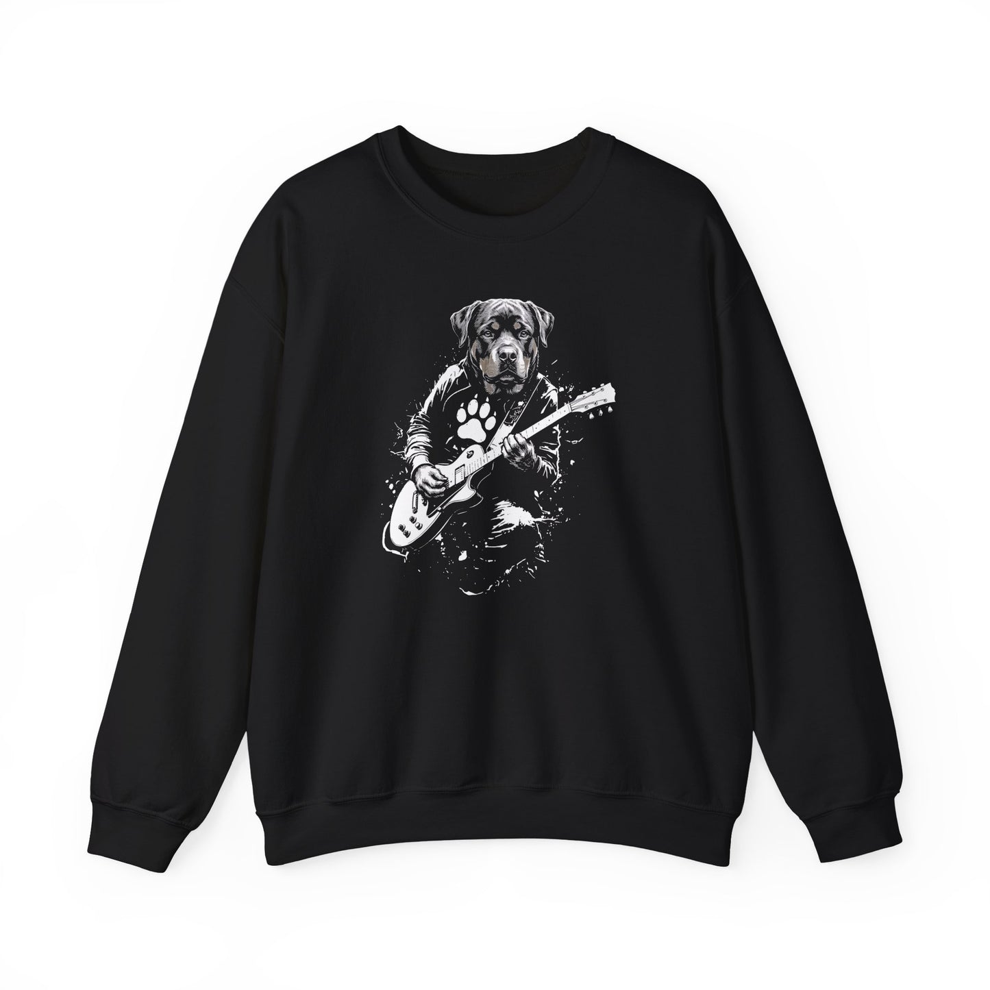 Rottweiler Guitar Crewneck Sweatshirt