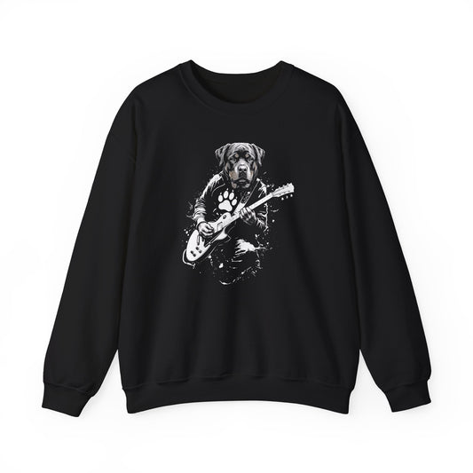 Rottweiler Guitar Crewneck Sweatshirt