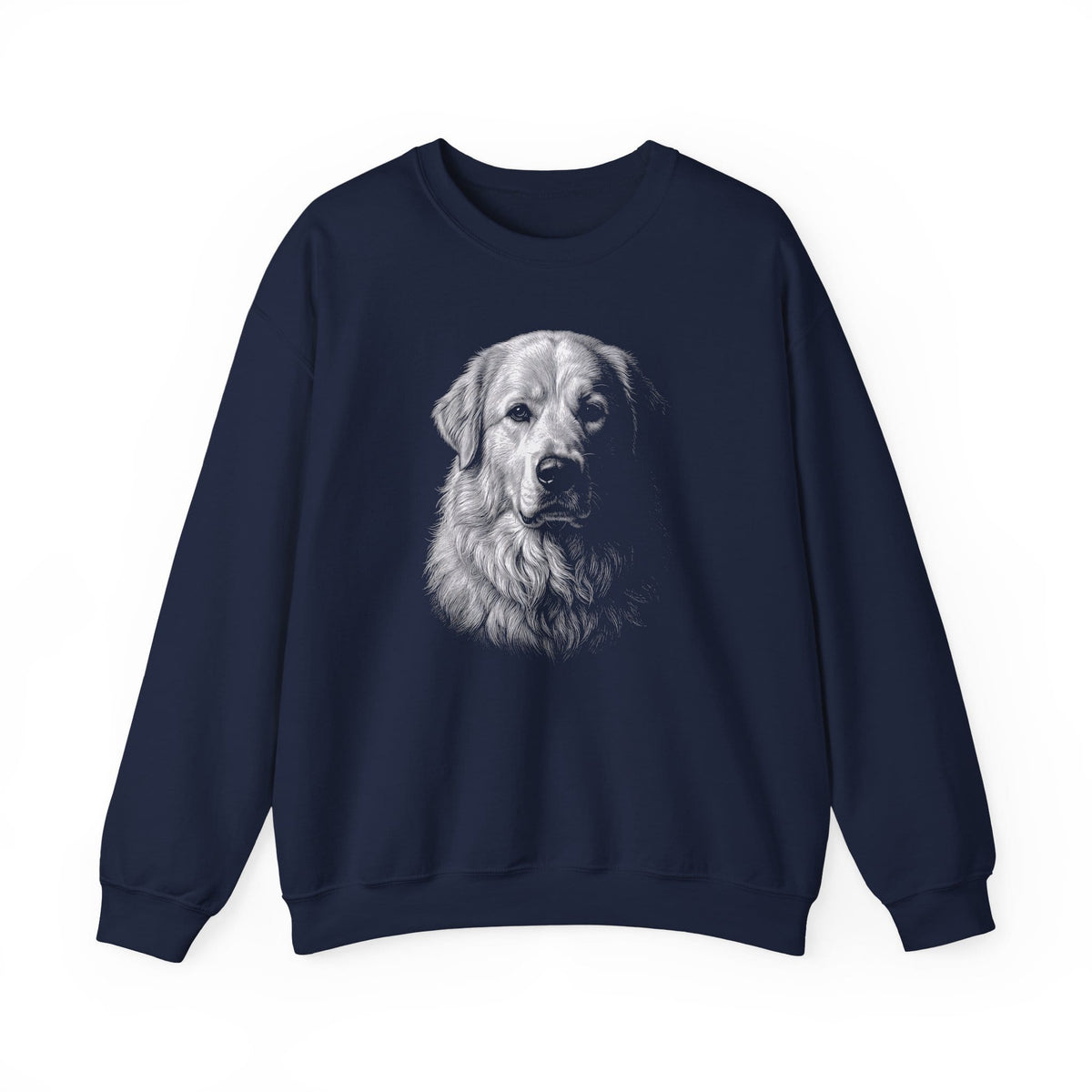 Great Pyrenees Engraved Crewneck Sweatshirt Navy