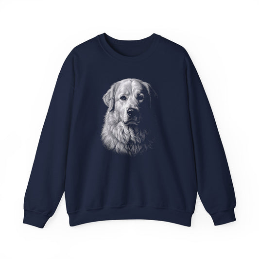 Great Pyrenees Engraved Crewneck Sweatshirt Navy