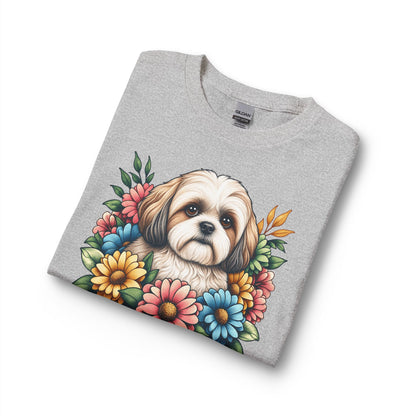 Shih Tzu Flower Wreath Long Sleeve