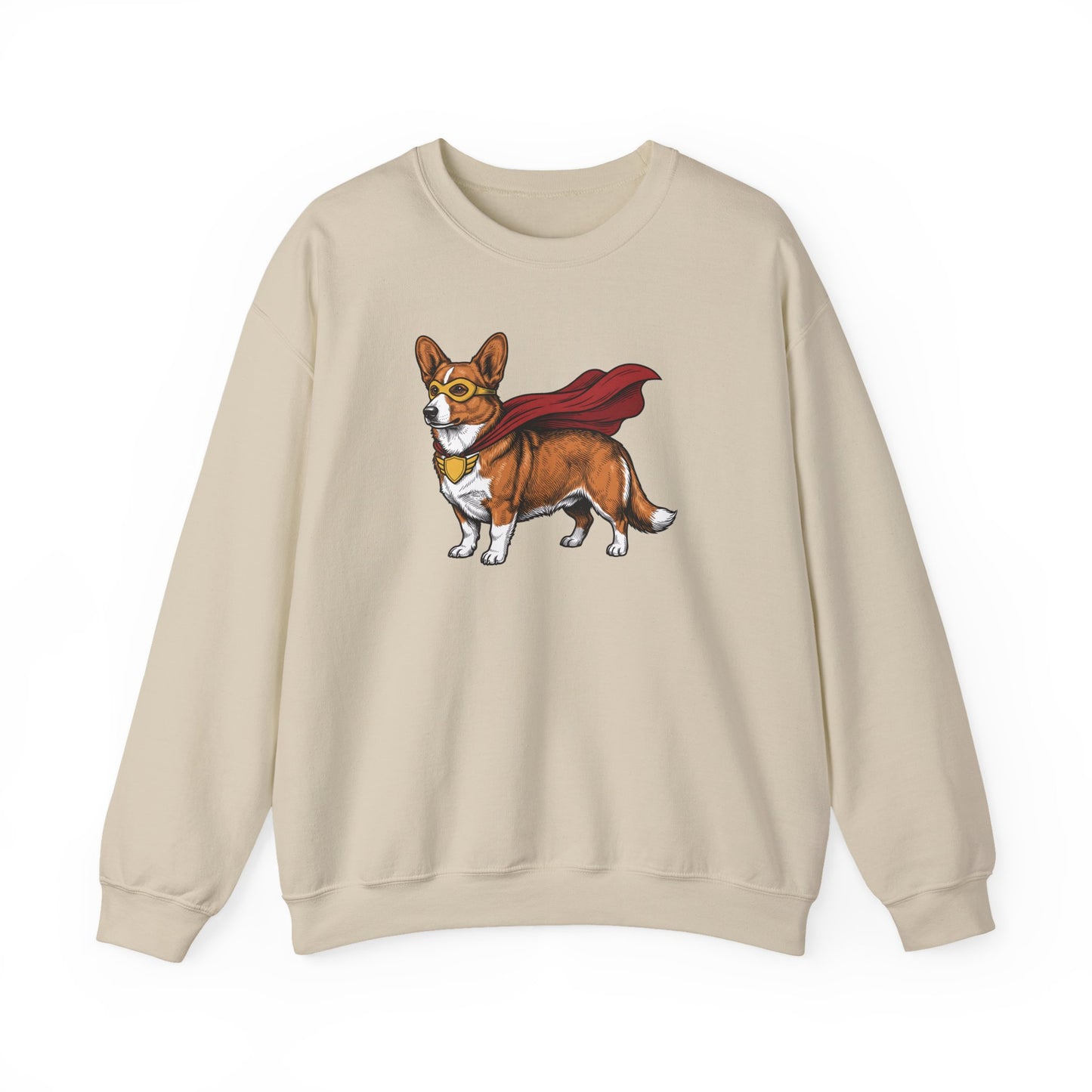 Cardigan Welsh Corgi Red Superhero Crewneck Sweatshirt