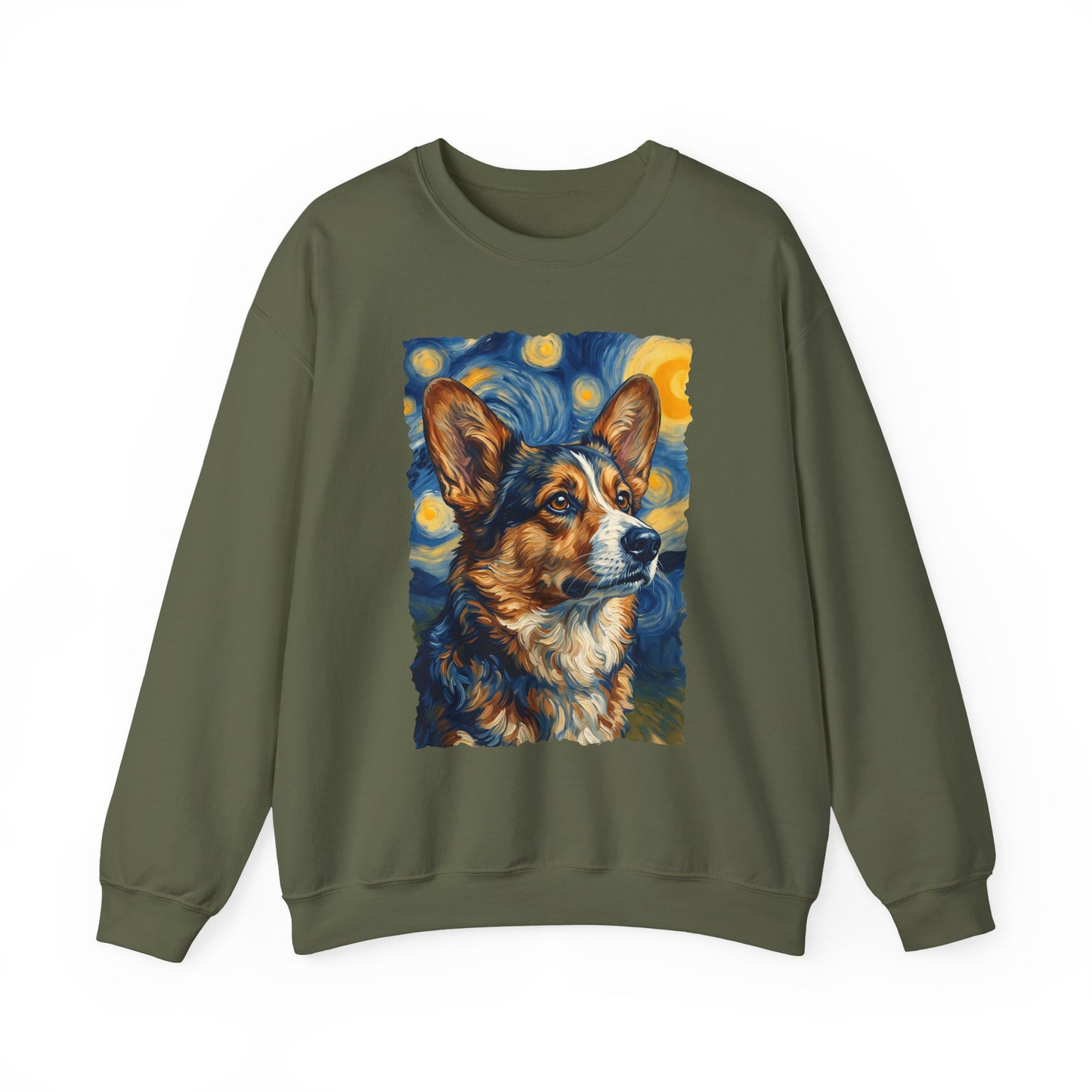 Cardigan Welsh Corgi Sable Van Gogh Crewneck Sweatshirt