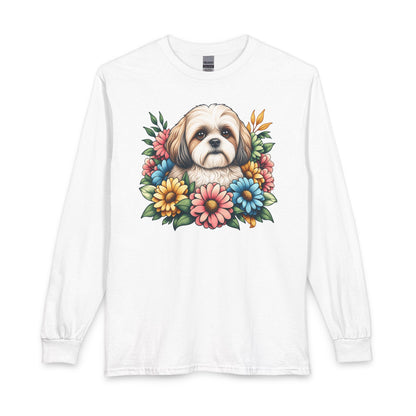 Shih Tzu Flower Wreath Long Sleeve