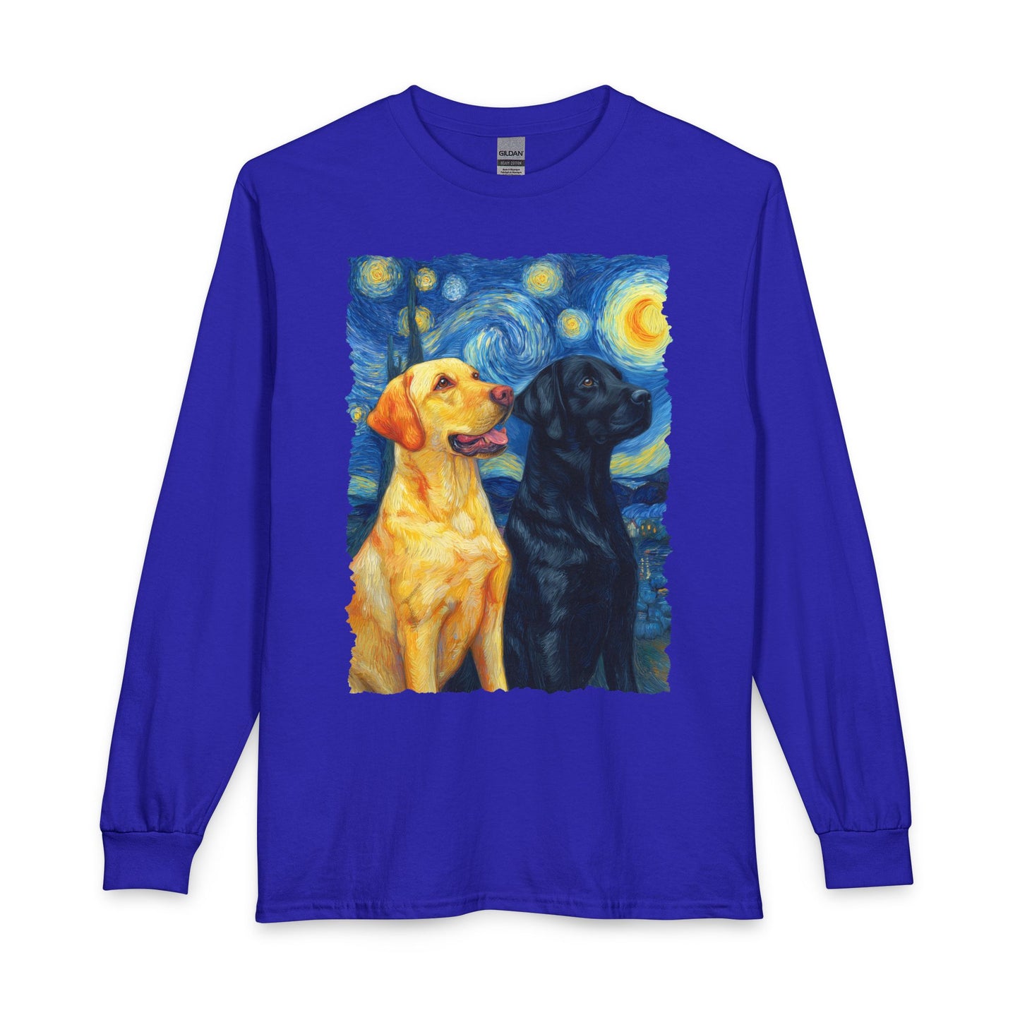 Yellow & Black Lab Van Gogh Long Sleeve