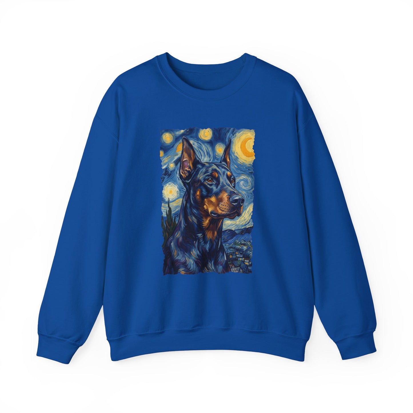 Doberman Van Gogh Crewneck Sweatshirt