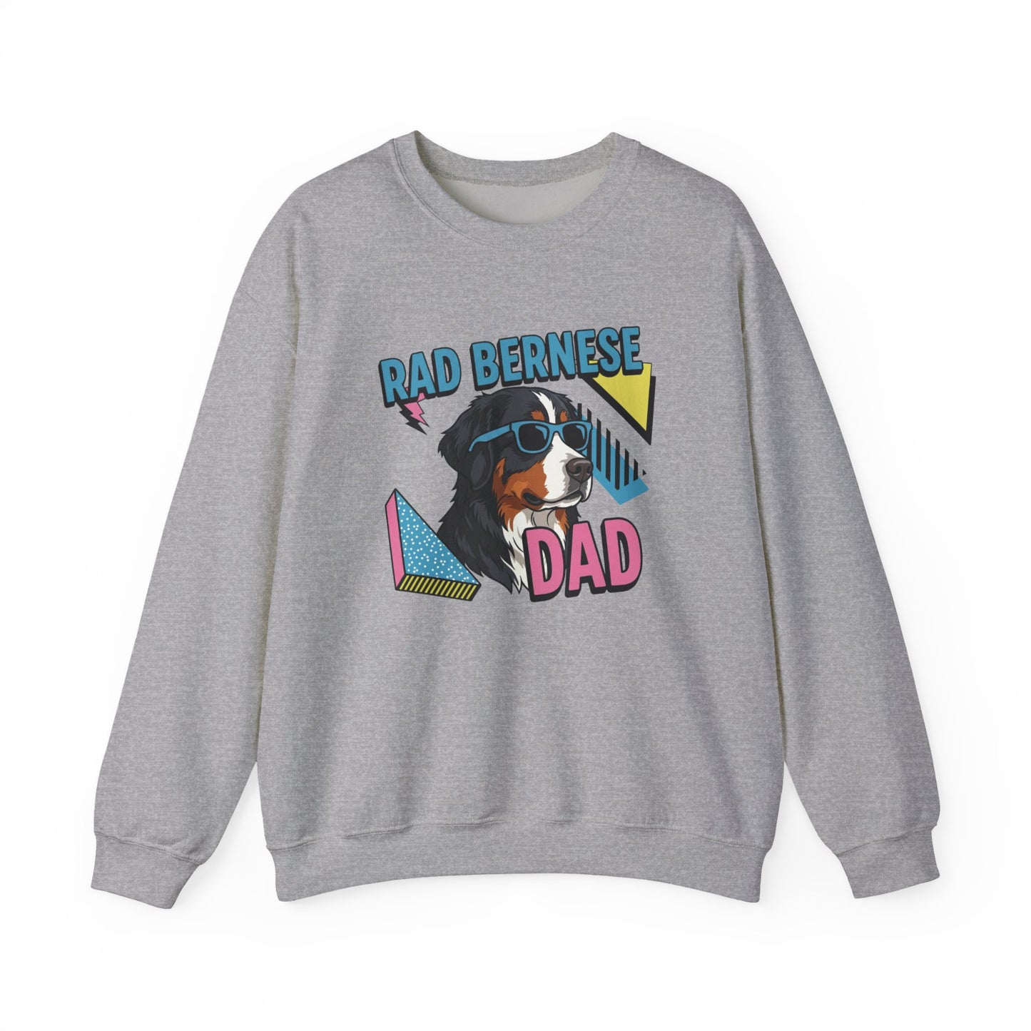 Rad Bernese Dad 90's Crewneck Sweatshirt Sport Grey