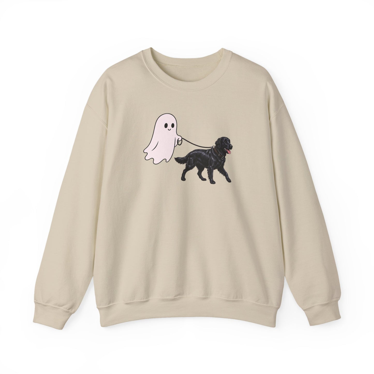 Flat Coated Retriever Ghost Walk Crewneck Sweatshirt