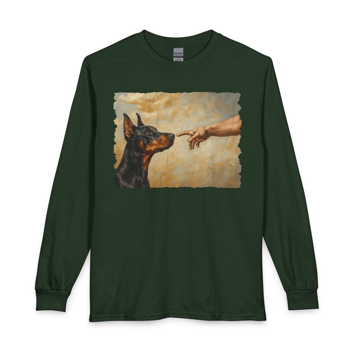God Creates Doberman Pinscher Long Sleeve