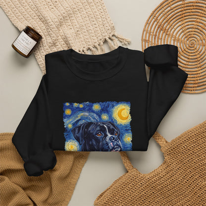 Black Boxer Van Gogh Crewneck Sweatshirt