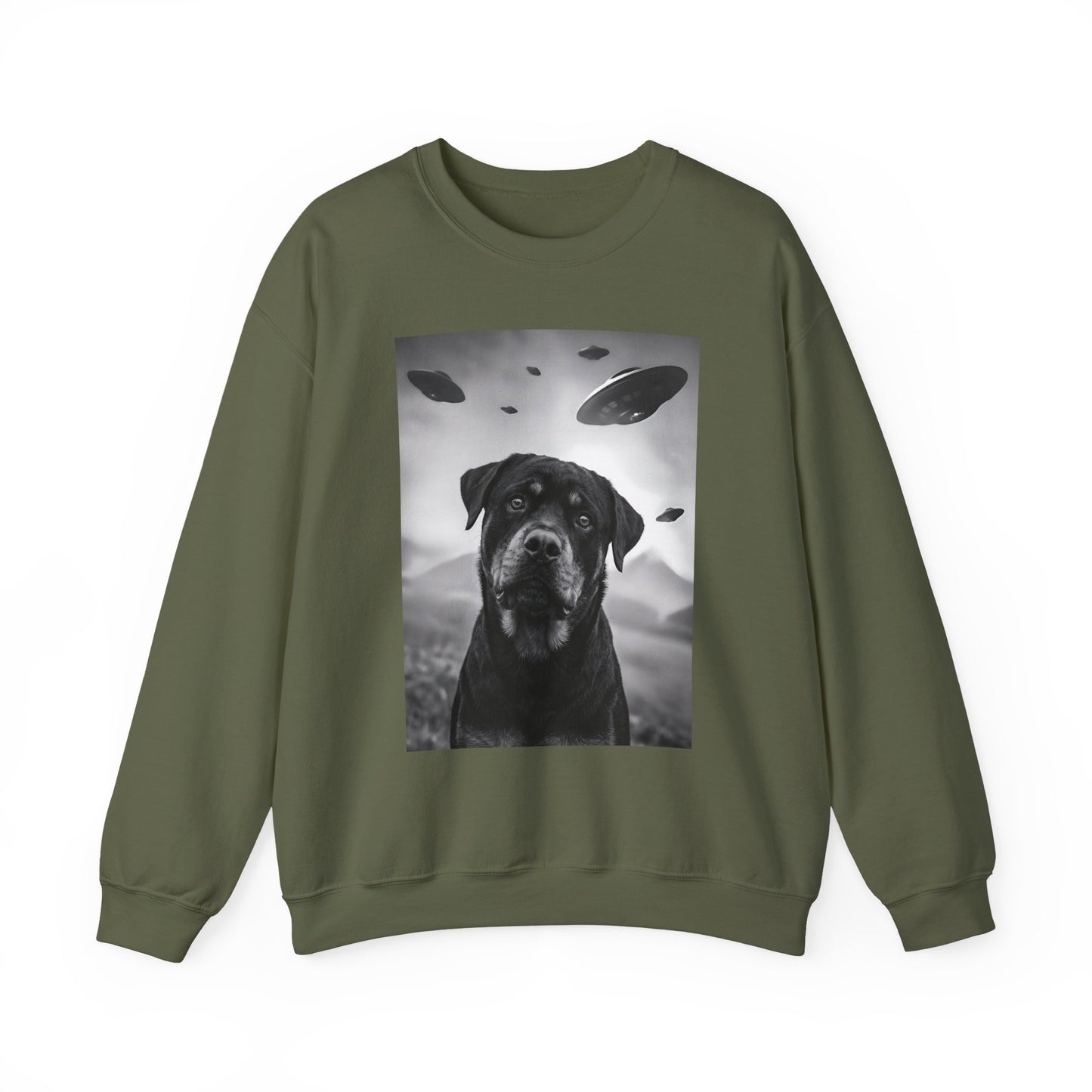 Rottweiler UFO Crewneck Sweatshirt