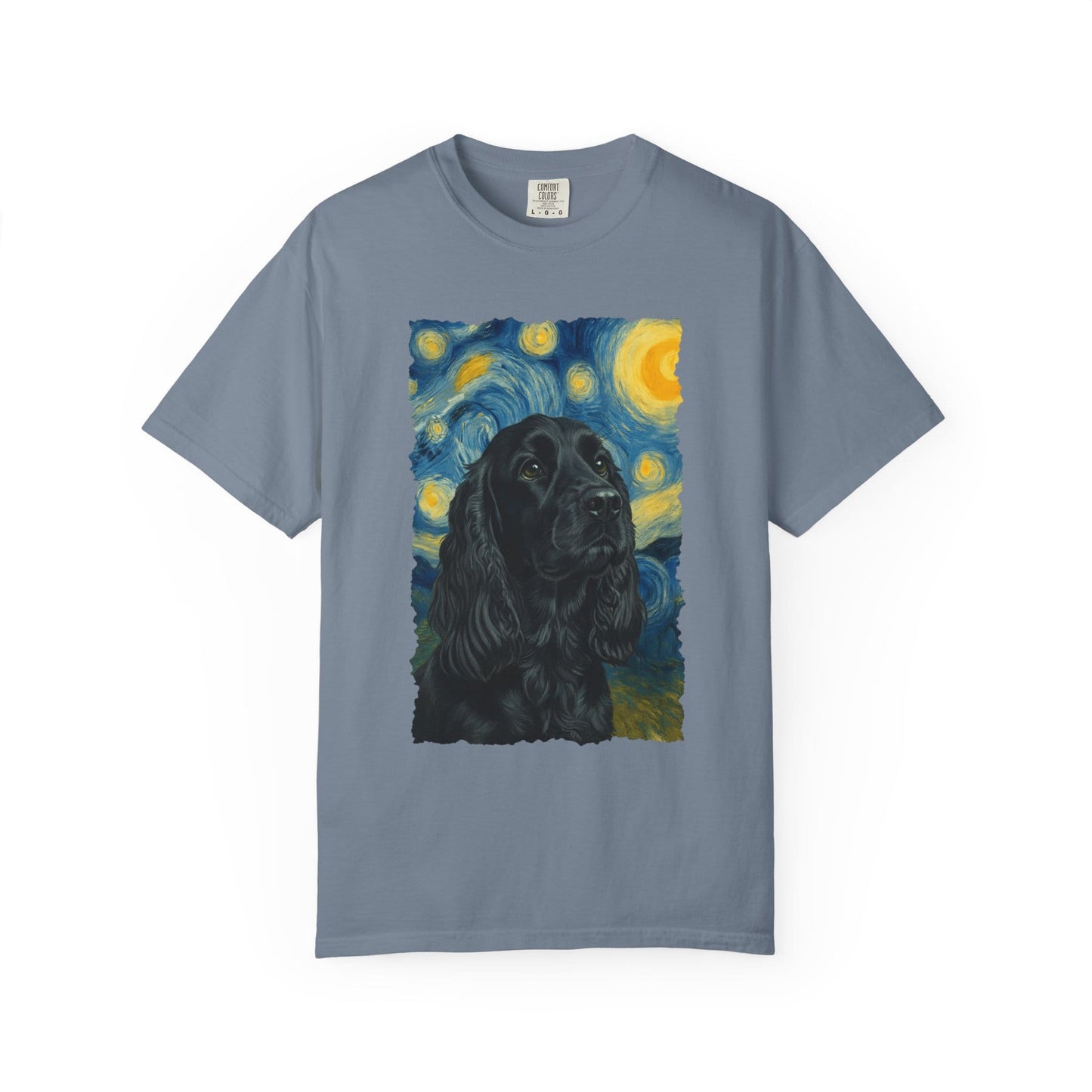 Black Cocker Spaniel van Gogh Premium Tee