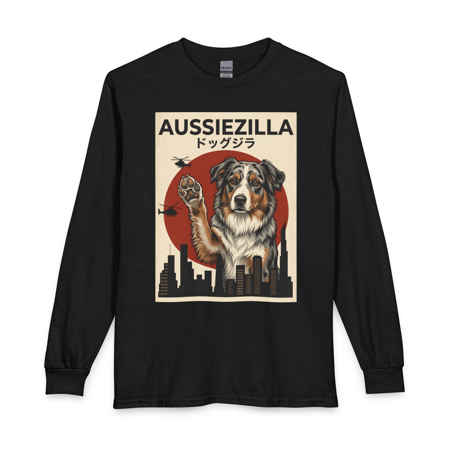 Australian Shepherd Aussiezilla Long Sleeve