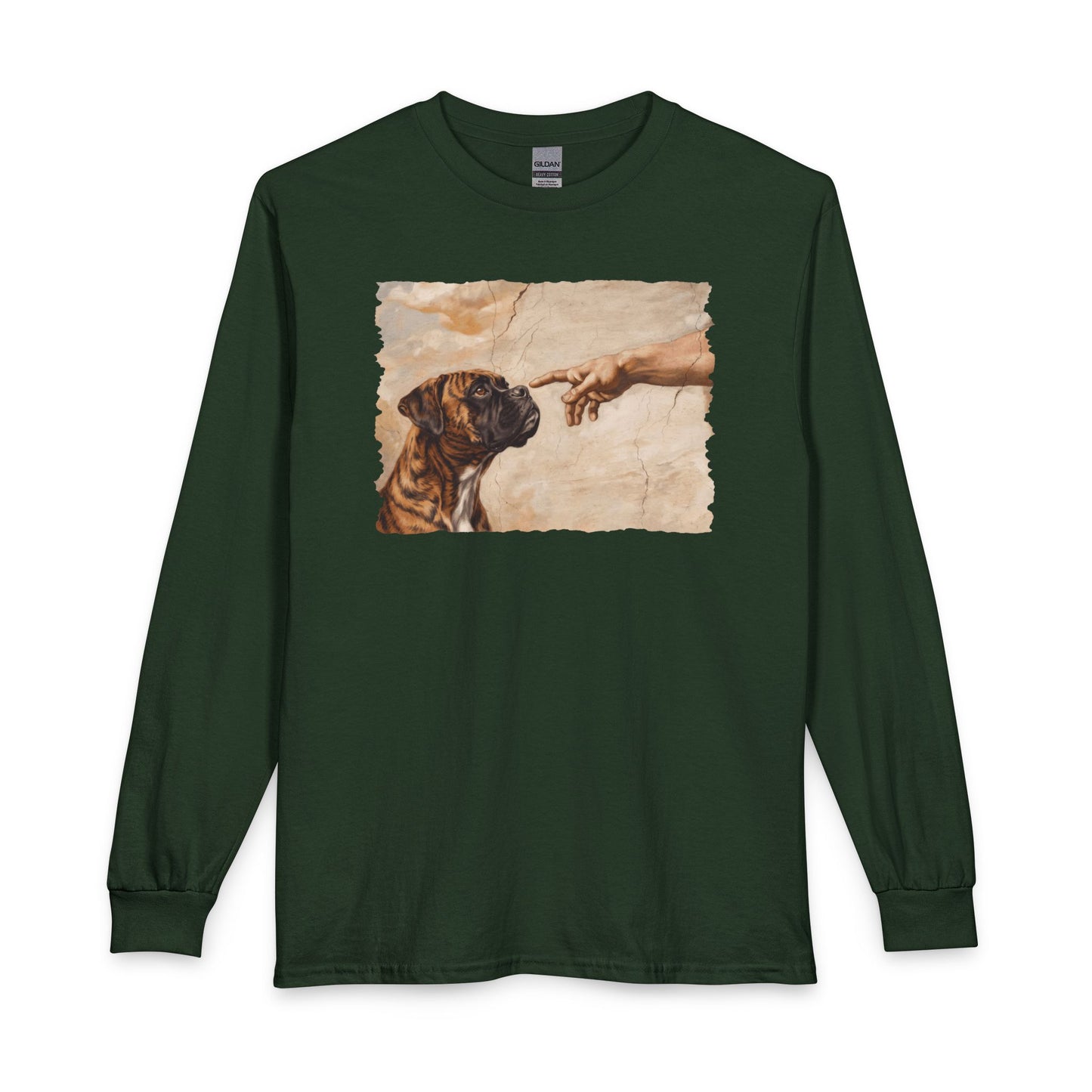 God Creates Brindle Boxer Long Sleeve