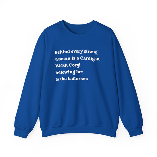 Cardigan Welsh Corgi Strong Woman Crewneck Sweatshirt