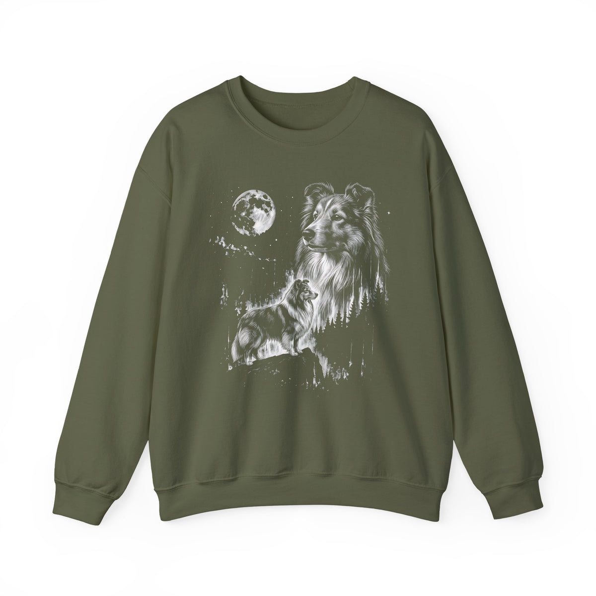 Shetland Sheepdog Moonlight Crewneck Sweatshirt