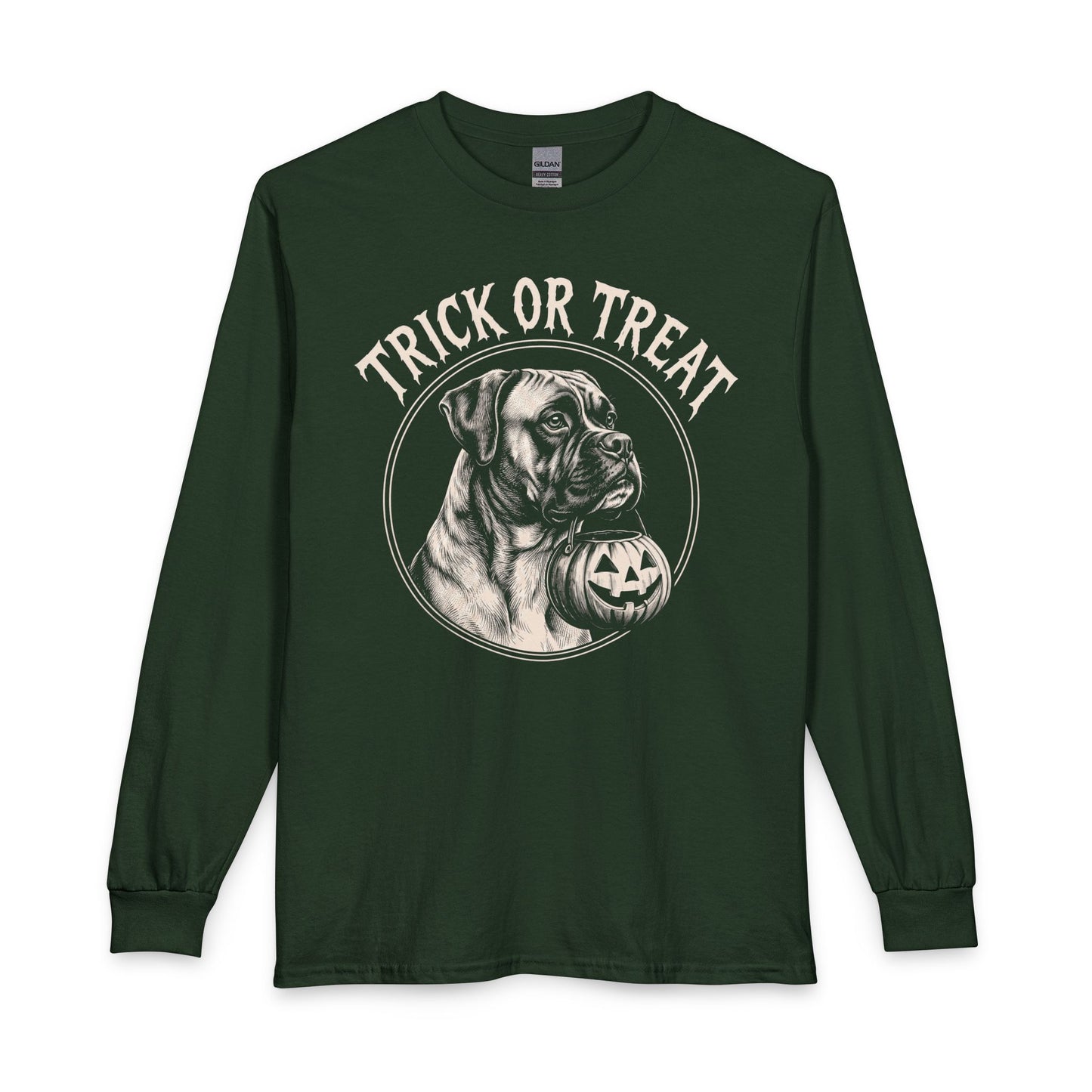 Boxer Trick or Treat Halloween Long Sleeve