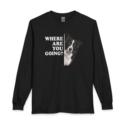 Border Collie Alert Long Sleeve Black