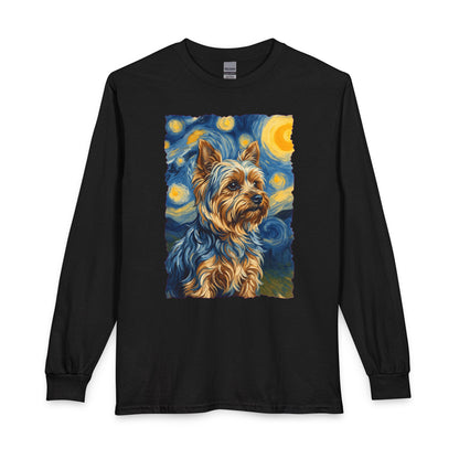 Yorkshire Terrier Van Gogh Long Sleeve Black