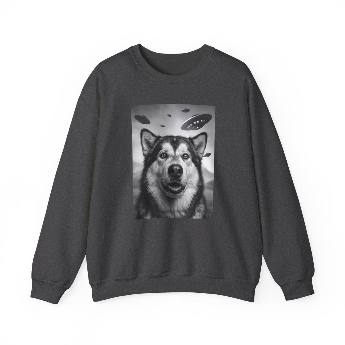 Alaskan Malamute UFO Crewneck Sweatshirt