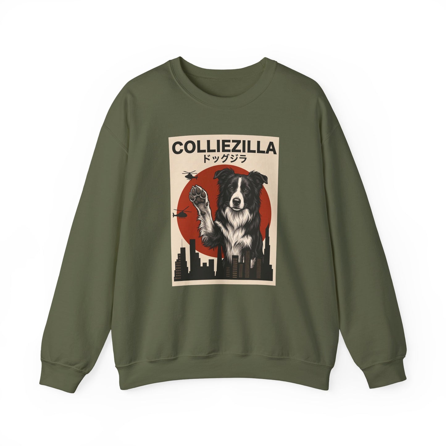 Border Collie Colliezilla Crewneck Sweatshirt