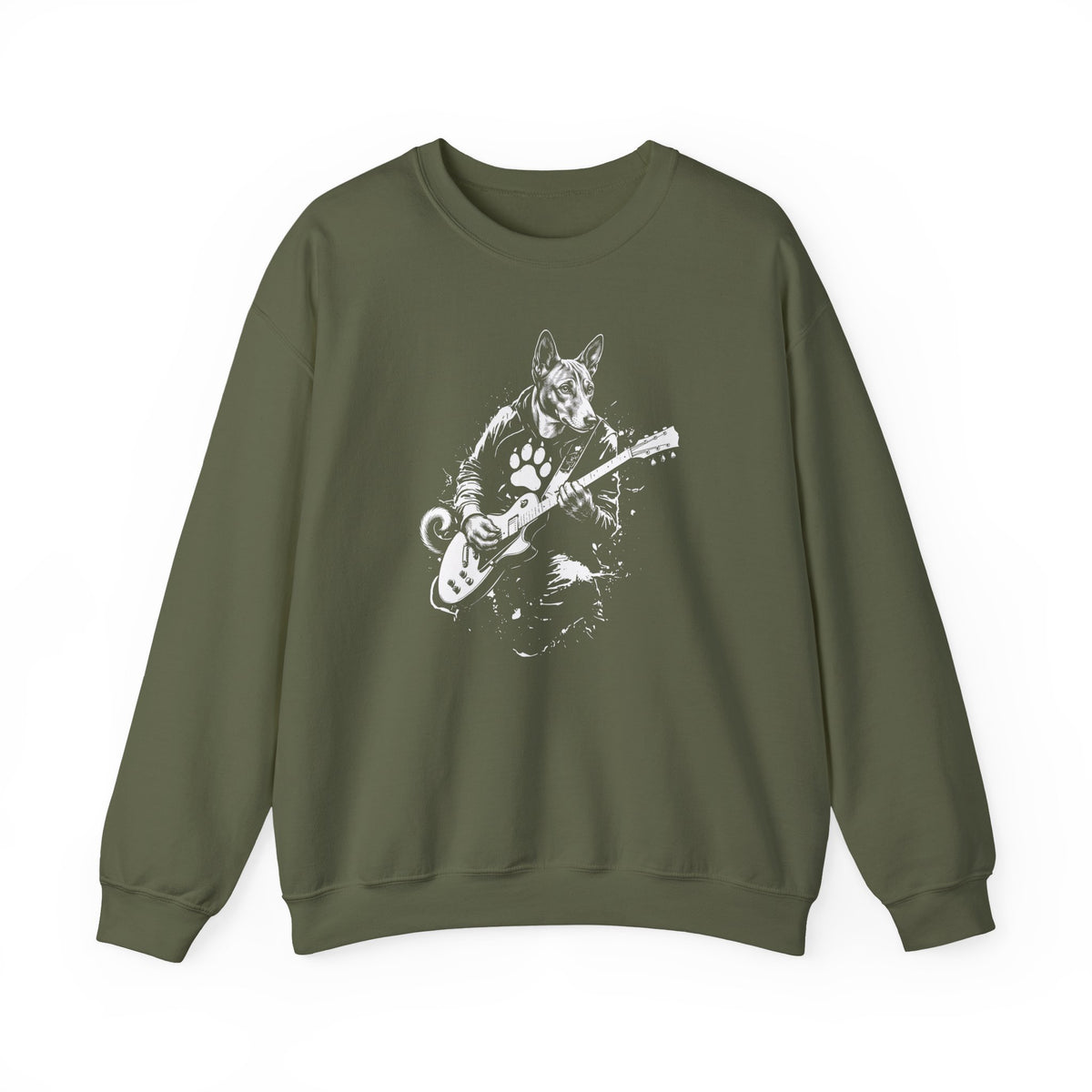 Basenji Guitar Crewneck Sweatshirt