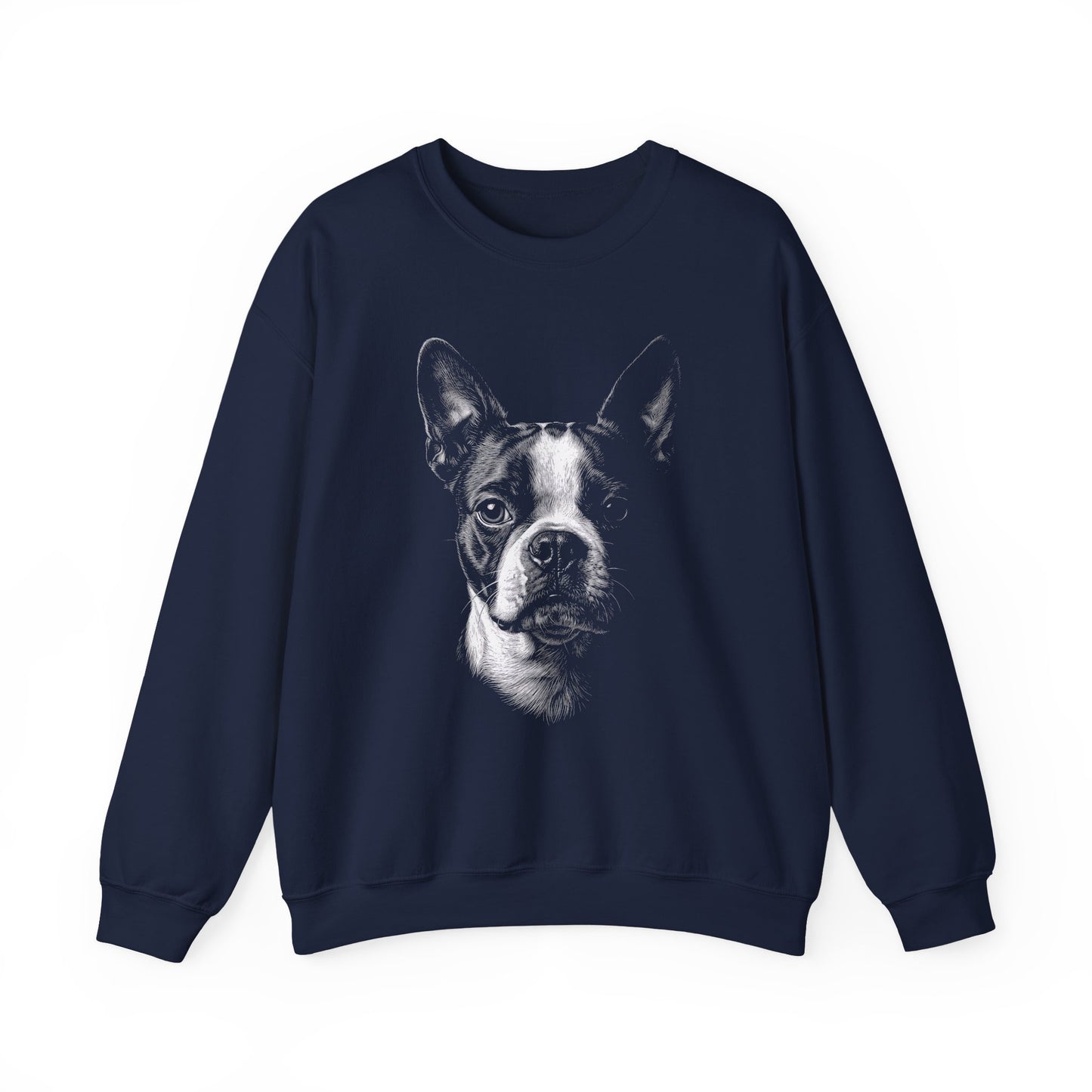 Boston Terrier Portrait Crewneck Sweatshirt
