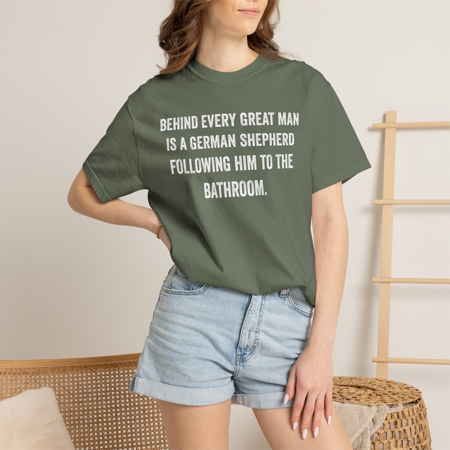 German Shepherd Dad Bathroom Premium Tee