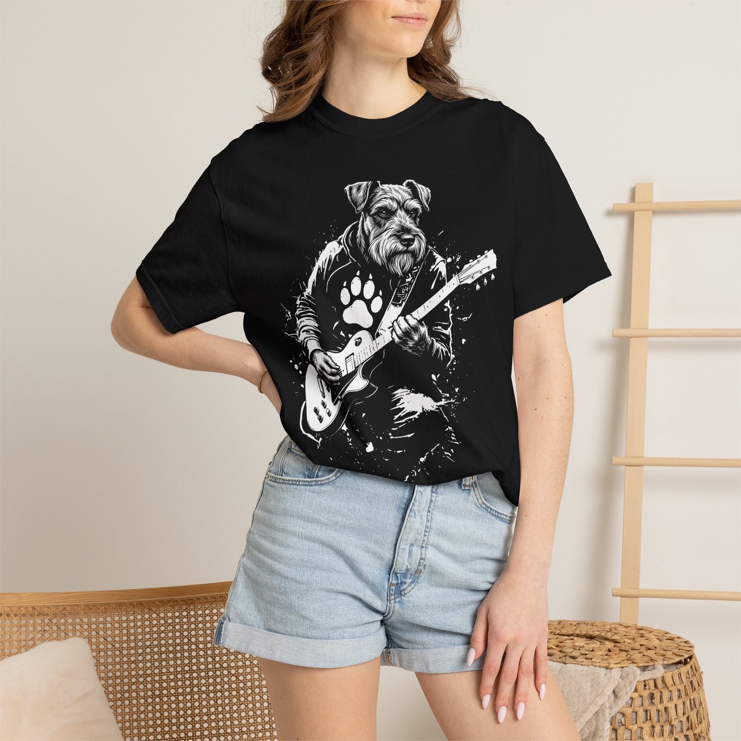 Schnauzer Guitarist Premium Tee
