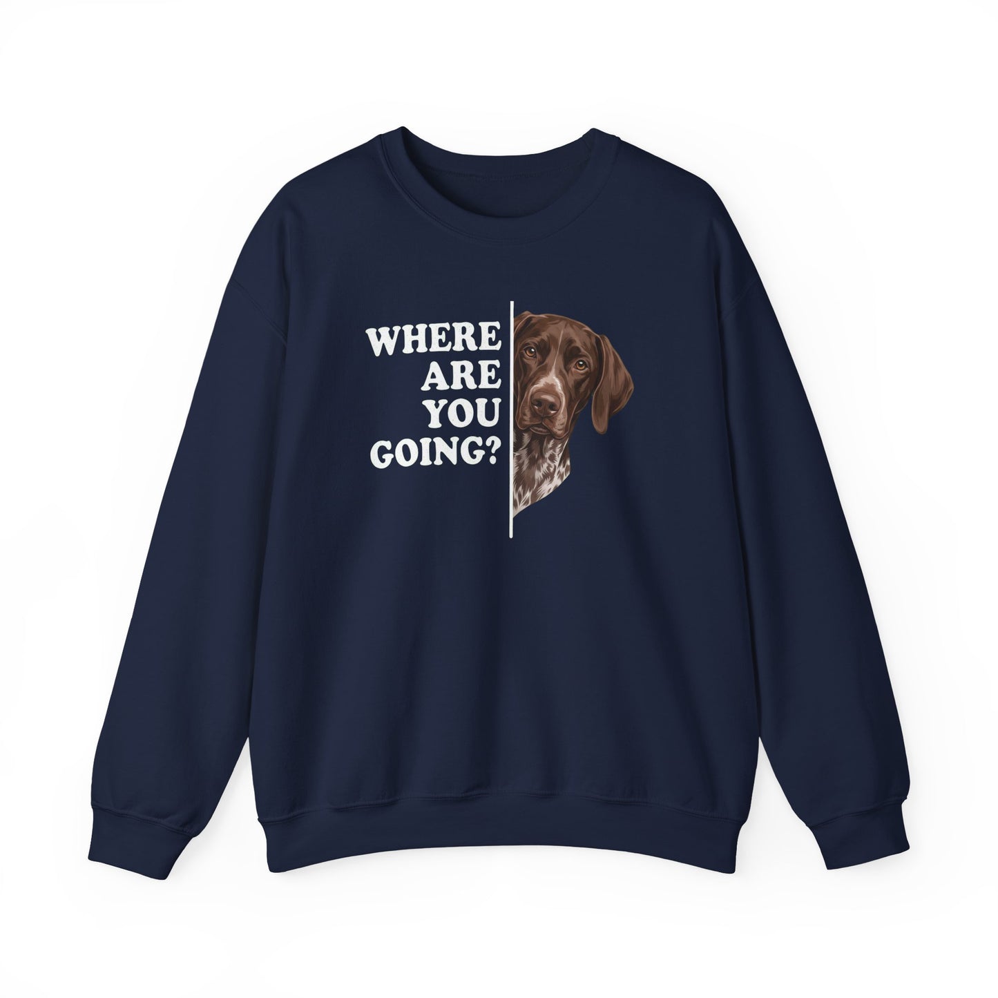 German Shorthaired Pointer Following Crewneck Sweatshirt