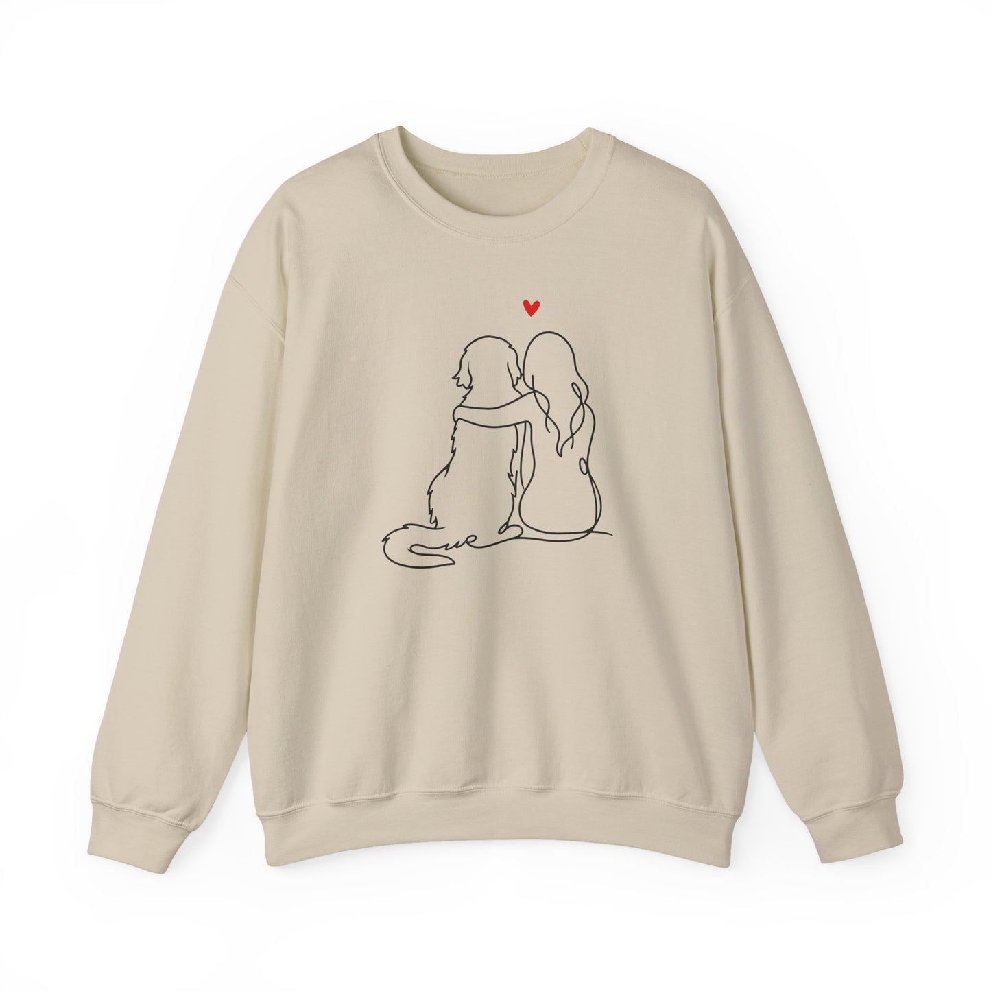 Flat Coated Retriever Hug Crewneck Sweatshirt
