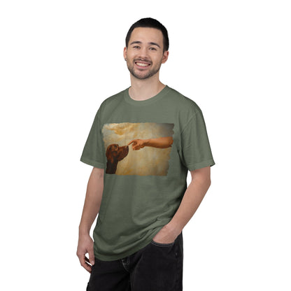 God Creates Chocolate Lab Premium Tee