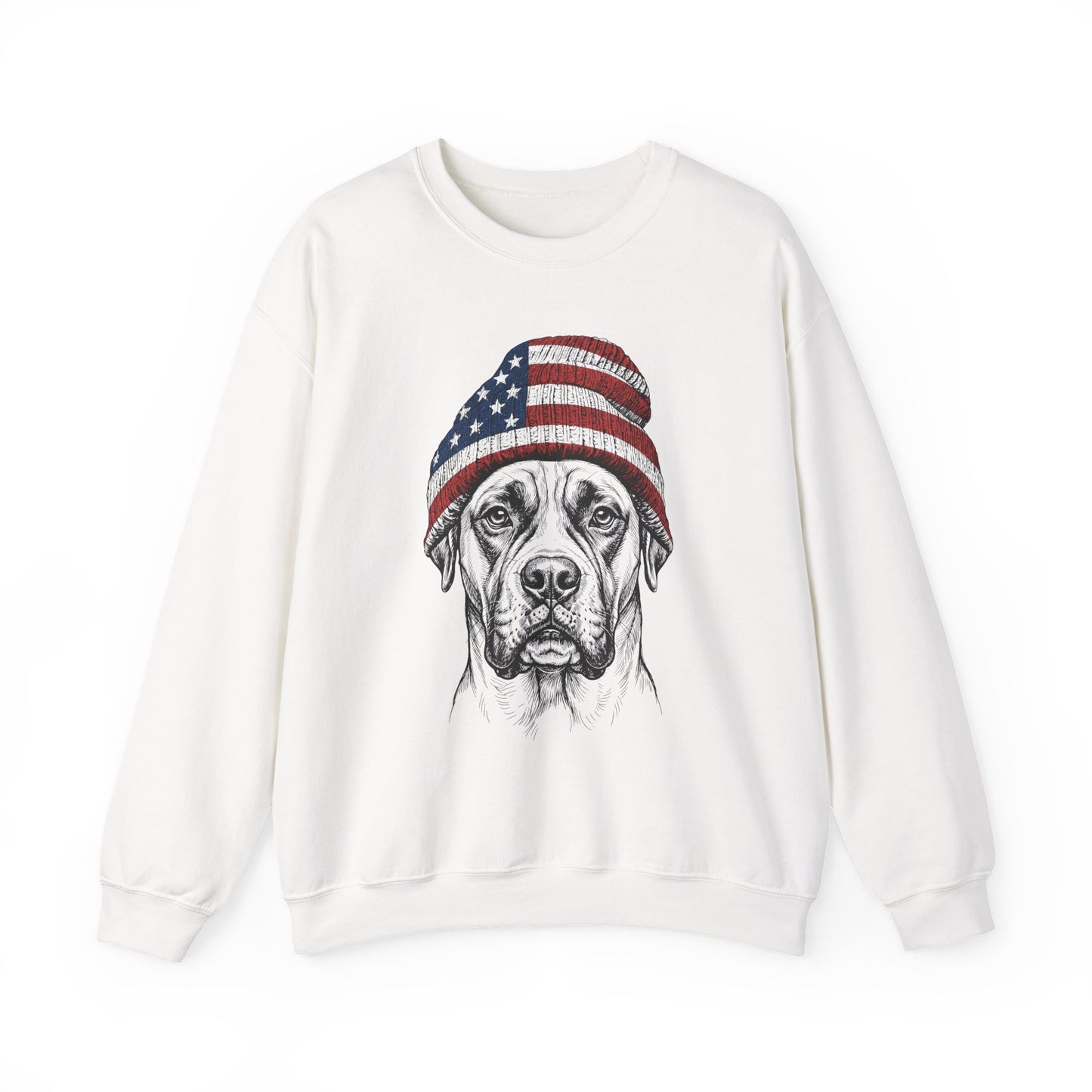 Boxer Beanie USA Crewneck Sweatshirt