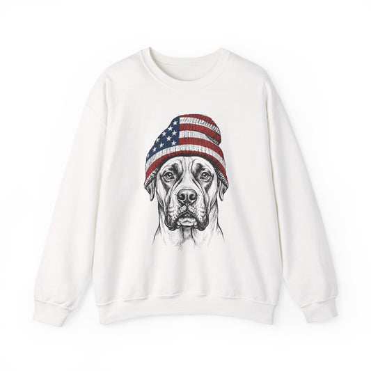 Boxer Beanie USA Crewneck Sweatshirt