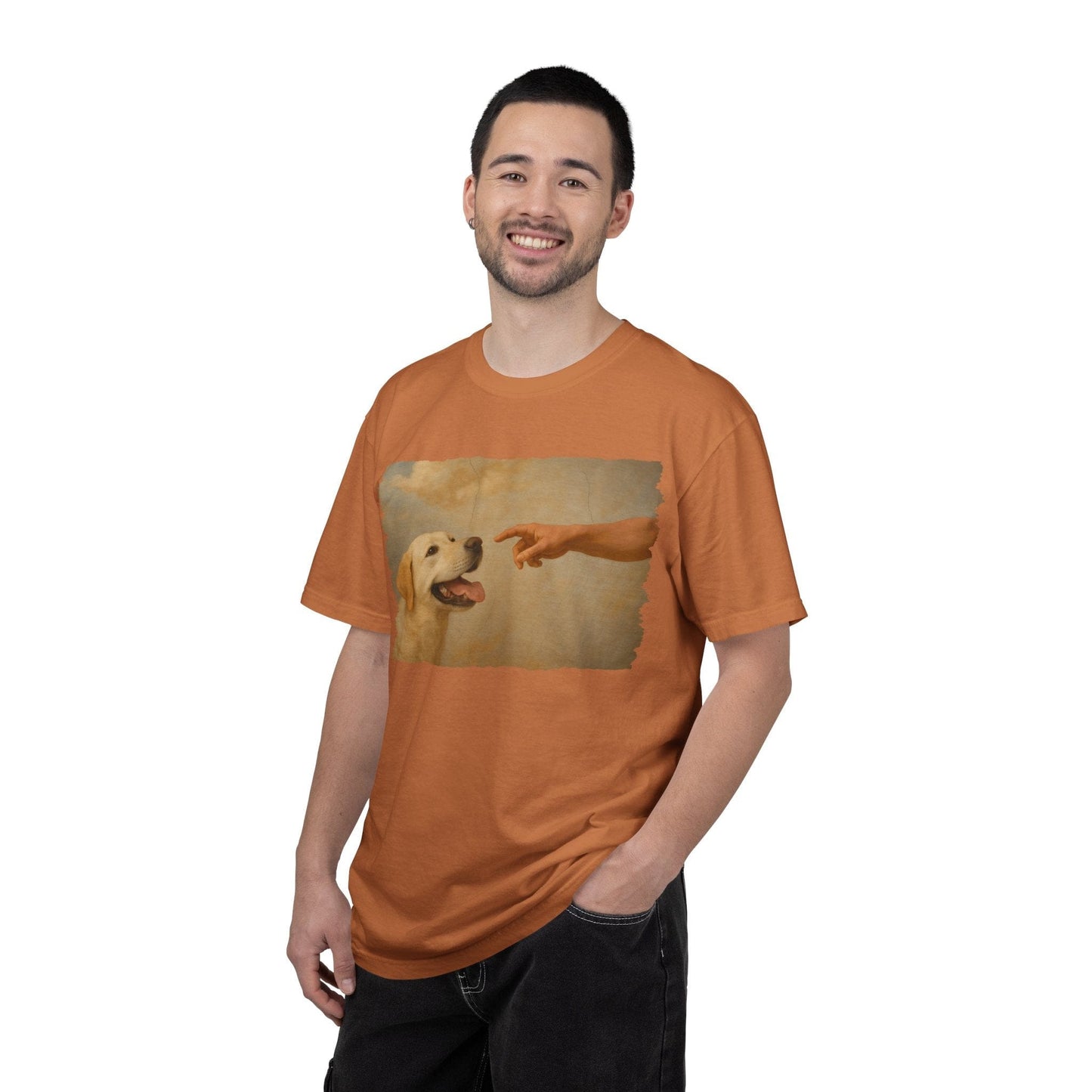 God Creates Yellow Lab Premium Tee