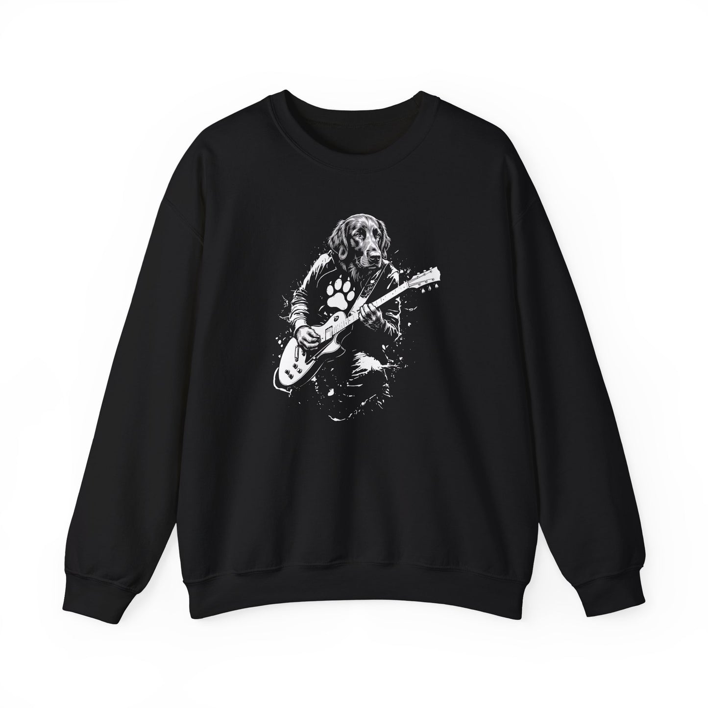 Flat Coated Retriever Guitar Crewneck Sweatshirt