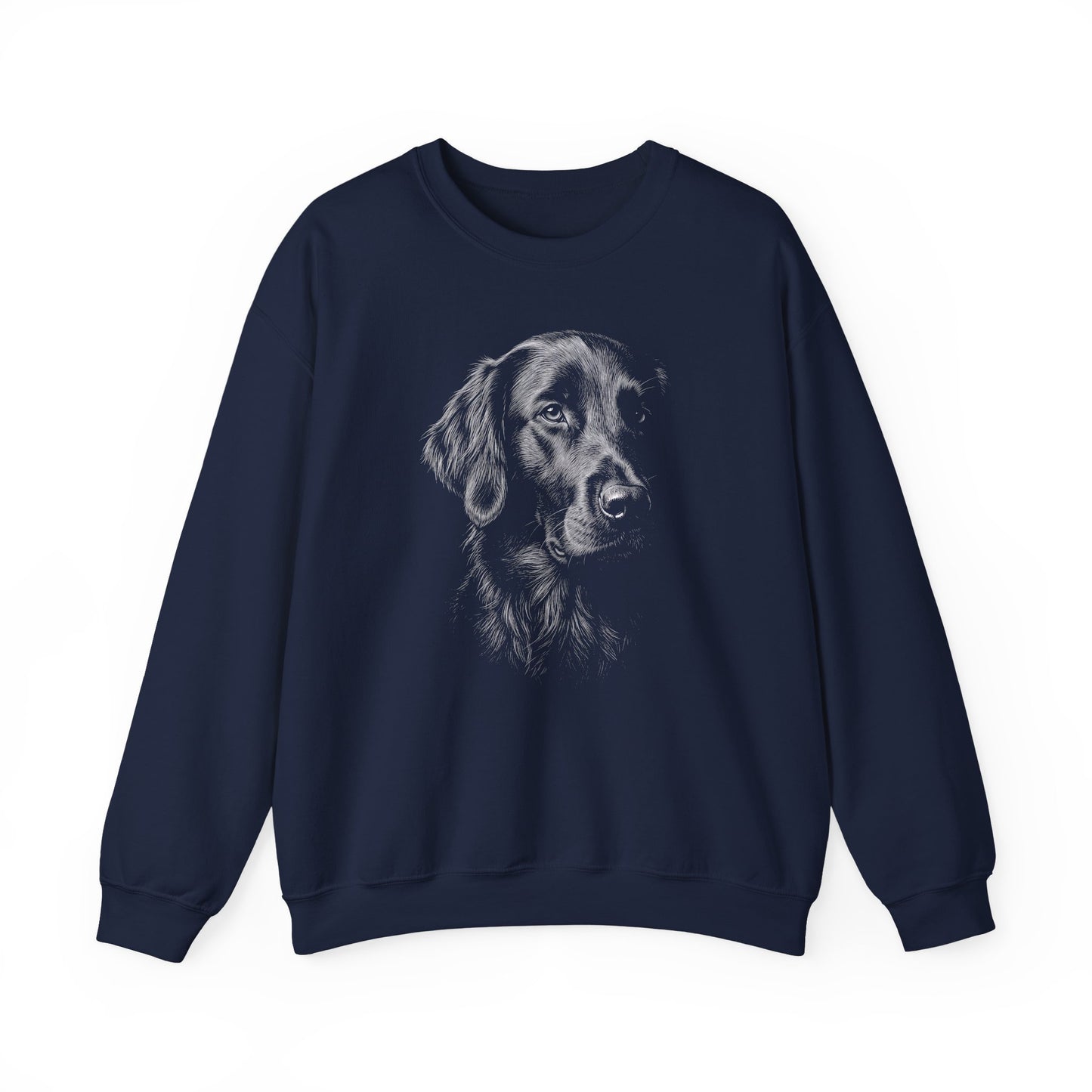 Flat Coated Retriever Engraved Crewneck Sweatshirt