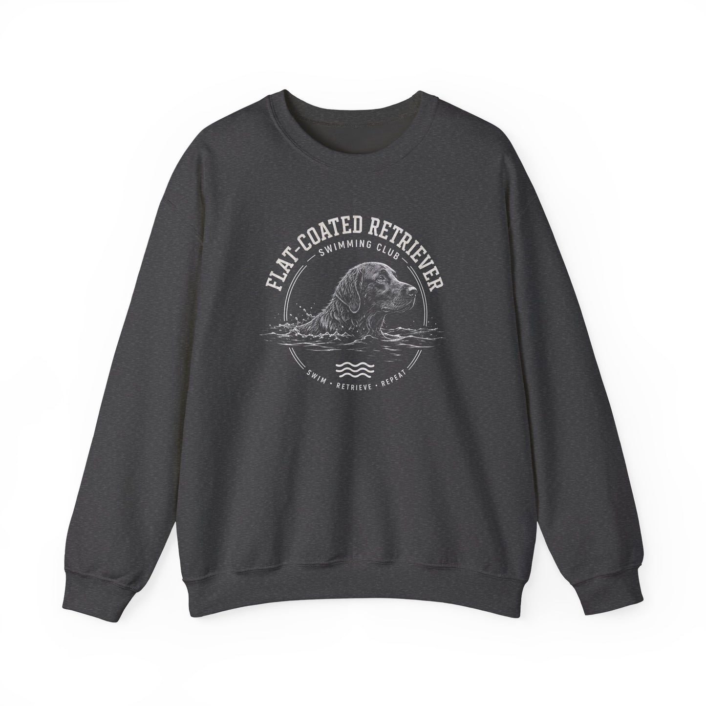 Flat-Coated Retriever Swimming Club Crewneck Sweatshirt