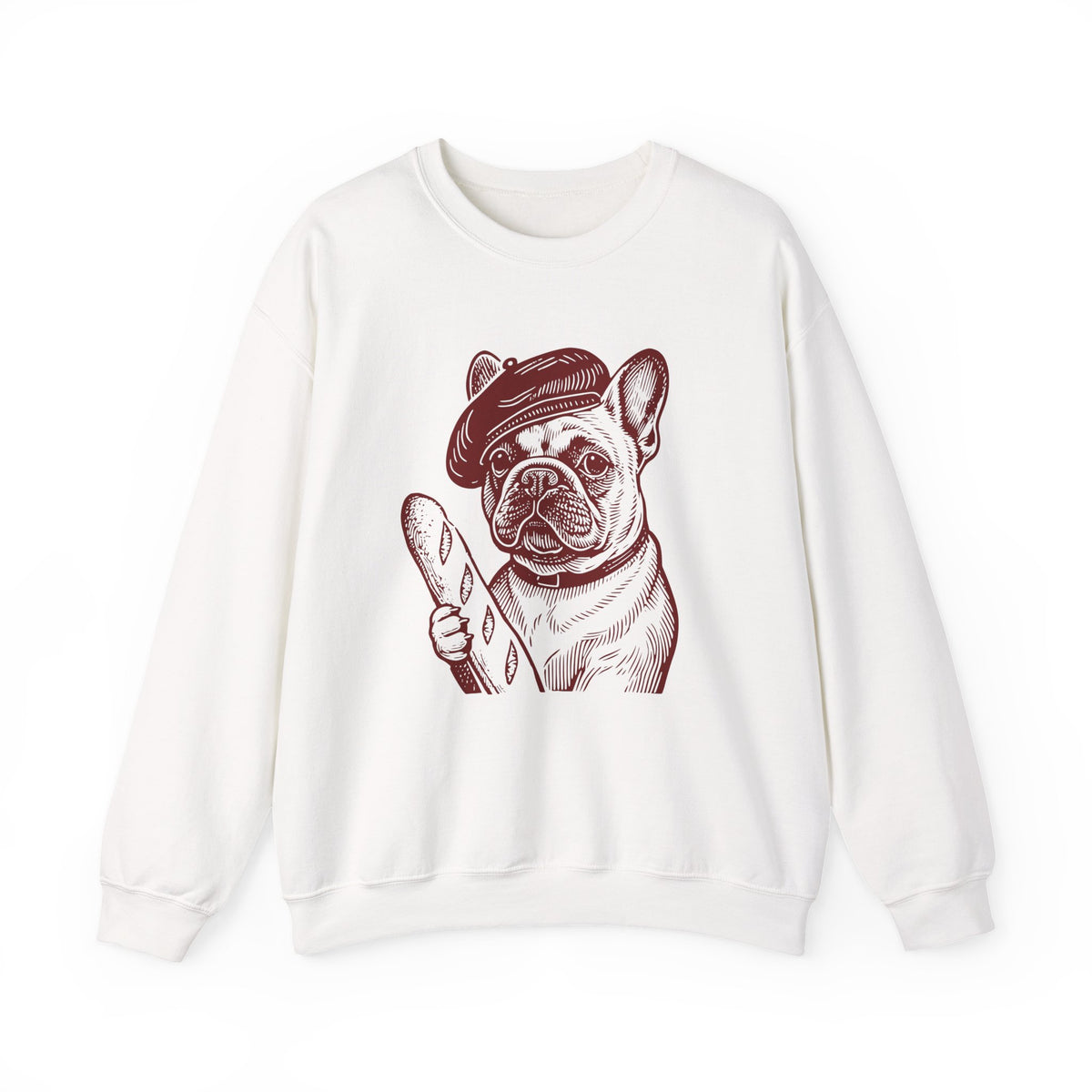 French Bulldog Crewneck Sweatshirt White
