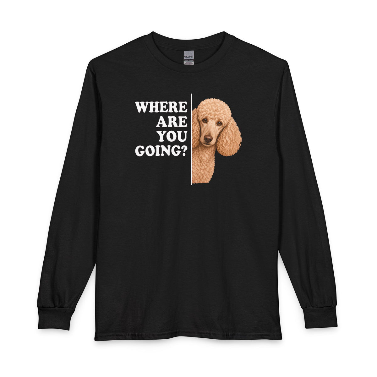 Standard Poodle Where Are You Going Apricot Long Sleeve