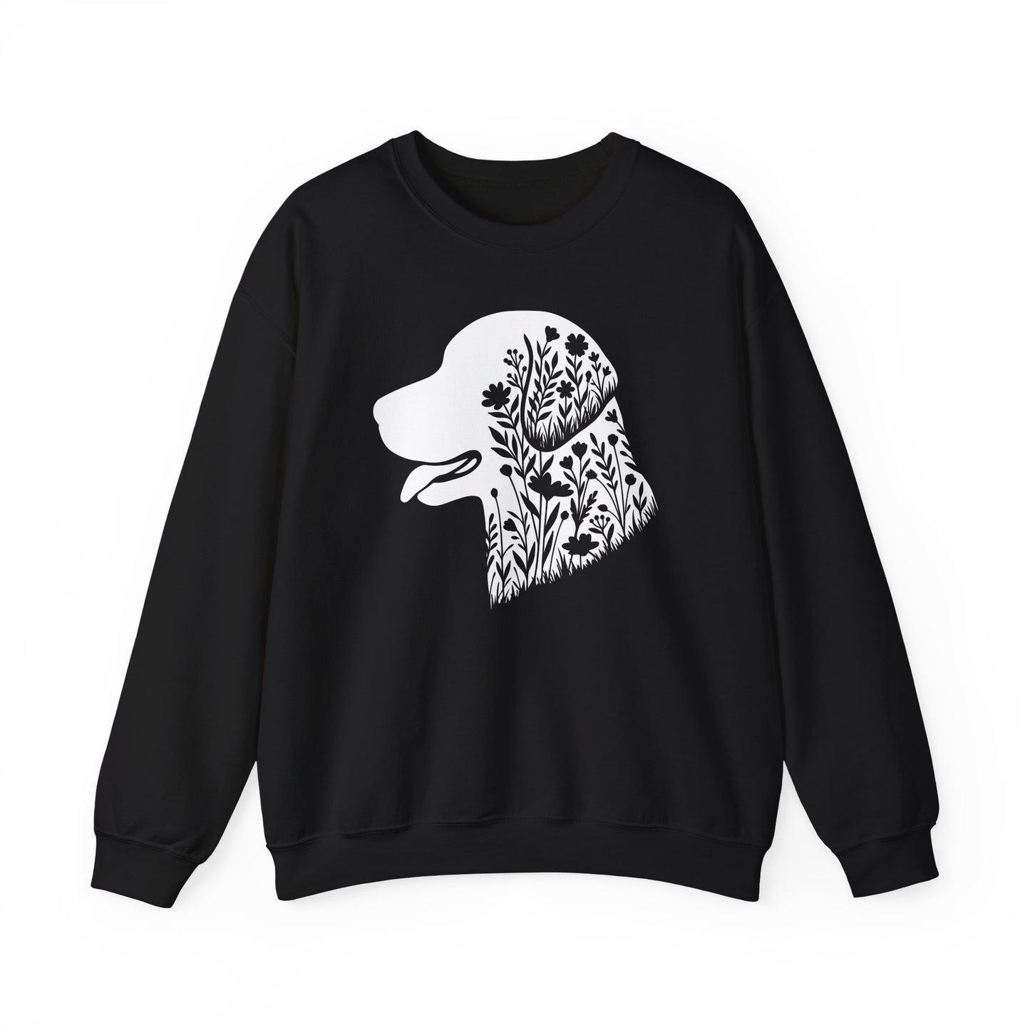 Chesapeake Bay Retriever Flowers Crewneck Sweatshirt