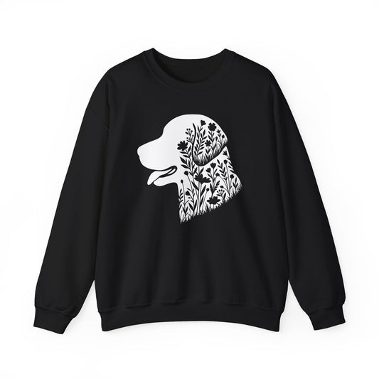 Chesapeake Bay Retriever Flowers Crewneck Sweatshirt